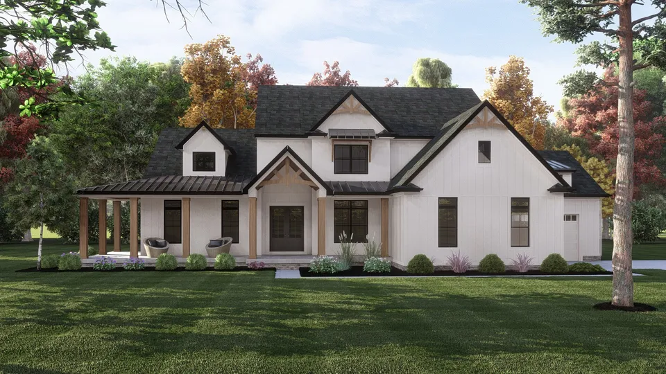 The Beringer II house plan, exterior view 5